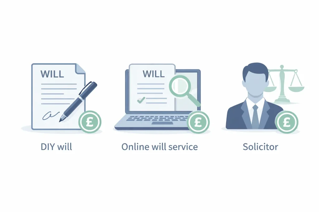 Average will writing costs in the UK