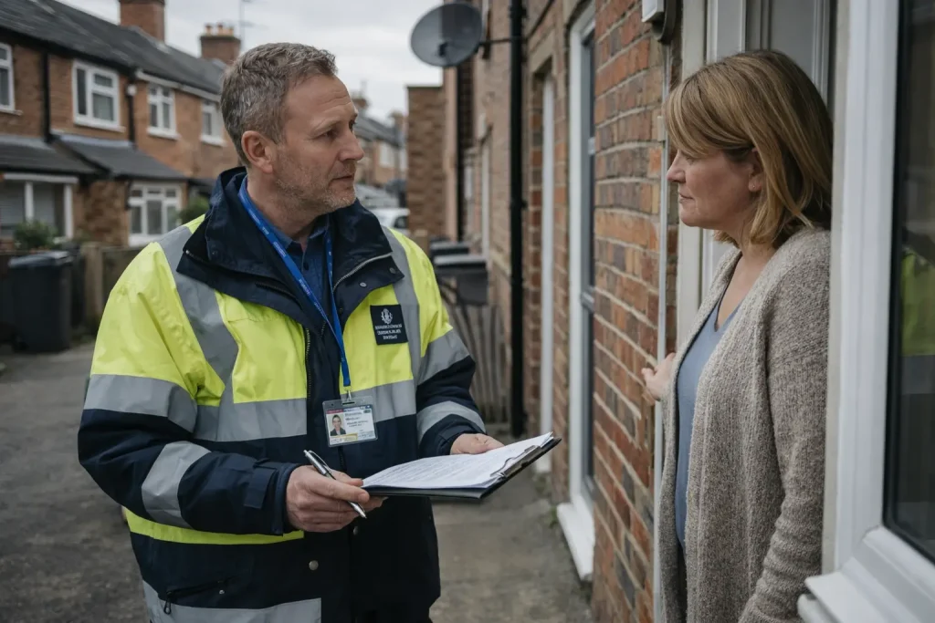 Council investigating a neighbour complaint in the UK