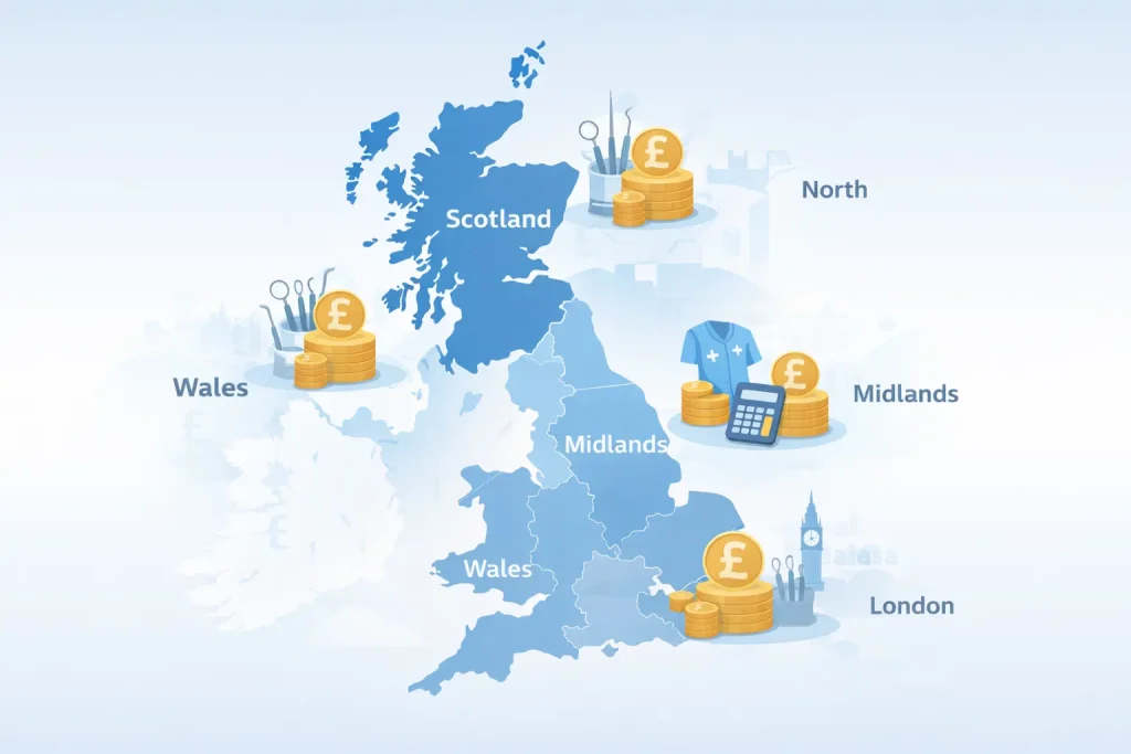 Dental nurse salary UK by location