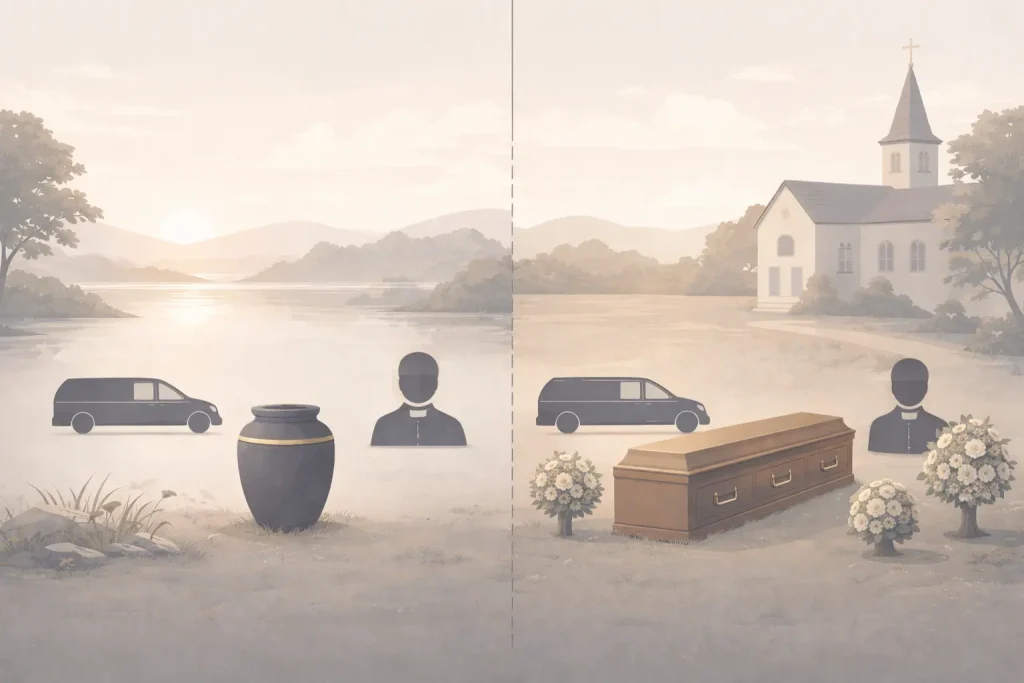 Direct cremation vs traditional cremation UK