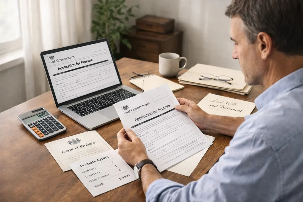 DIY probate cost UK explained with self application process