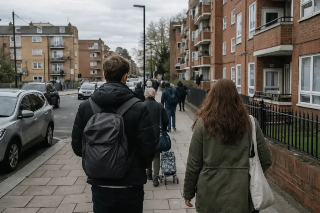 Everyday life and housing environment in London for people on a £2,000 monthly income