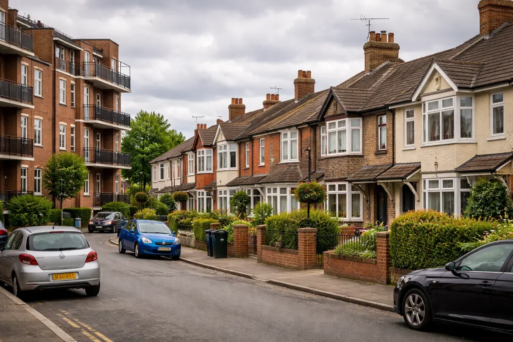 Different UK housing types that affect monthly house bill variations