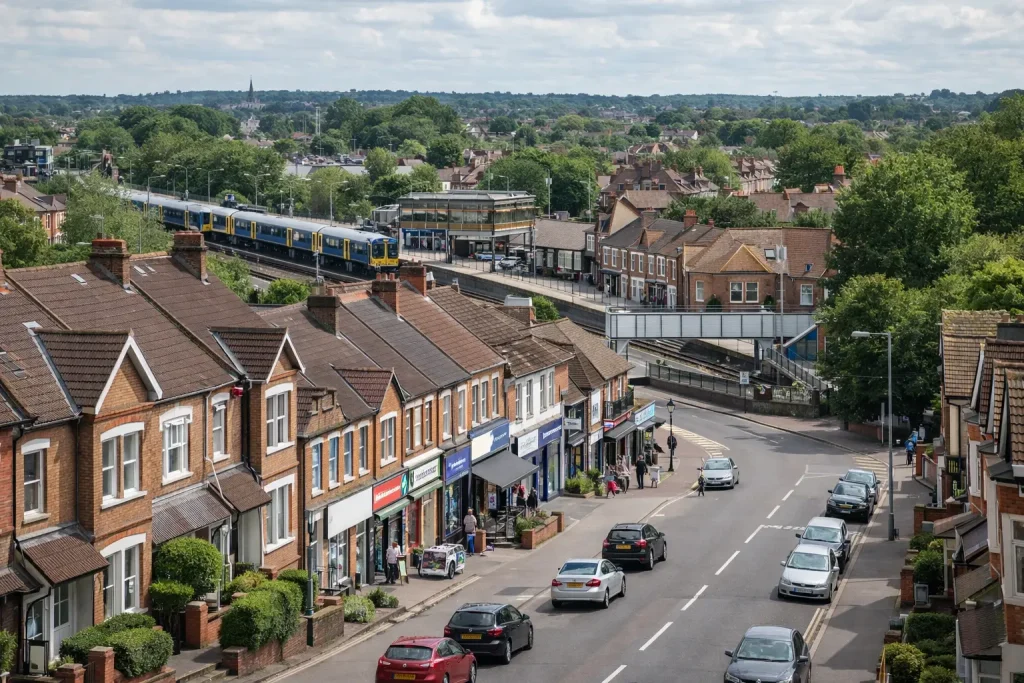 Affordable commuter town near London with residential housing