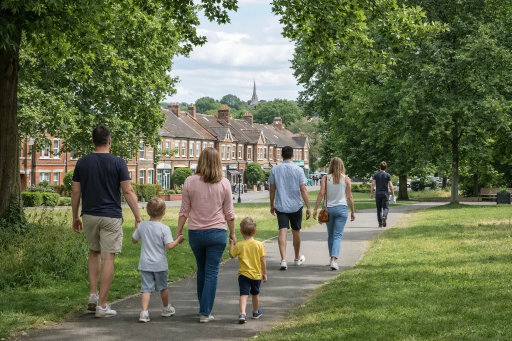 Living in affordable areas near London for families and professionals