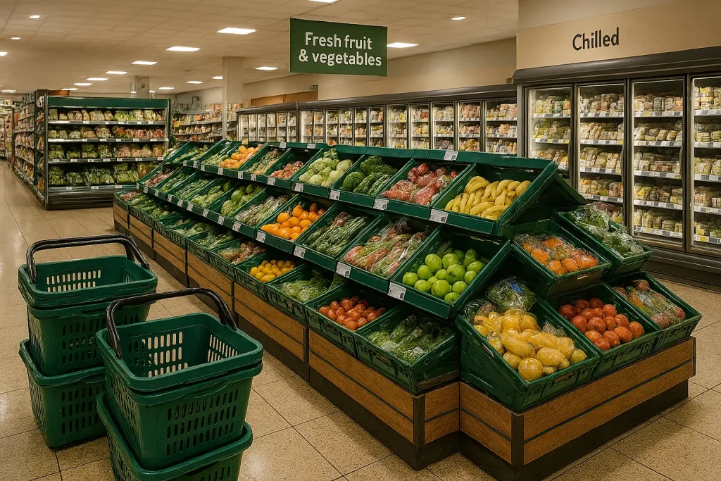 Monthly food and grocery costs in the UK