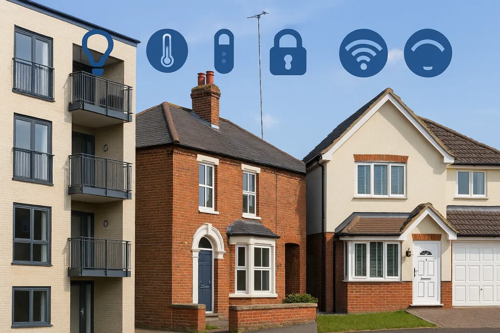 Smart Home Installation Cost in the UK (2026): Realistic Prices, Examples & How to Save Smart home installation examples for UK flats, terraced houses and detached homes