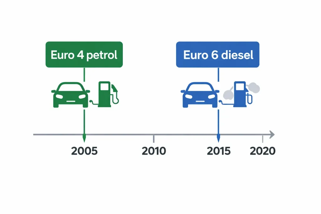 Euro emissions standards overview for petrol and diesel vehicles